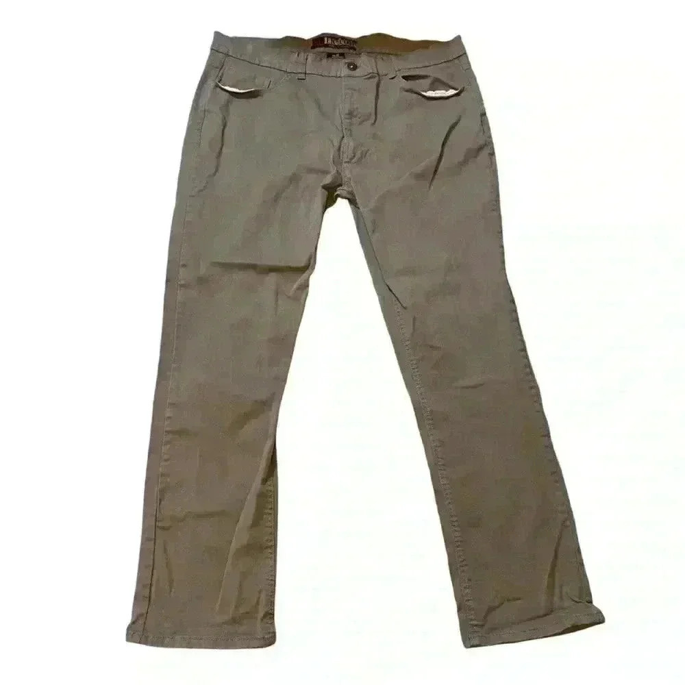LR Scoop Men's Workwear Solid Pants Jeans Gray Size 40/32
